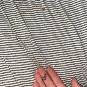 Boutique trendy lightning bolt necklace